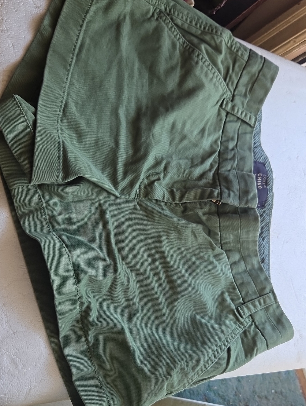 J. Crew Olive Green Chino Shorts Size 6